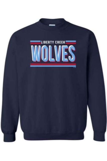 Liberty Creek Wolves Navy Sweatshirt